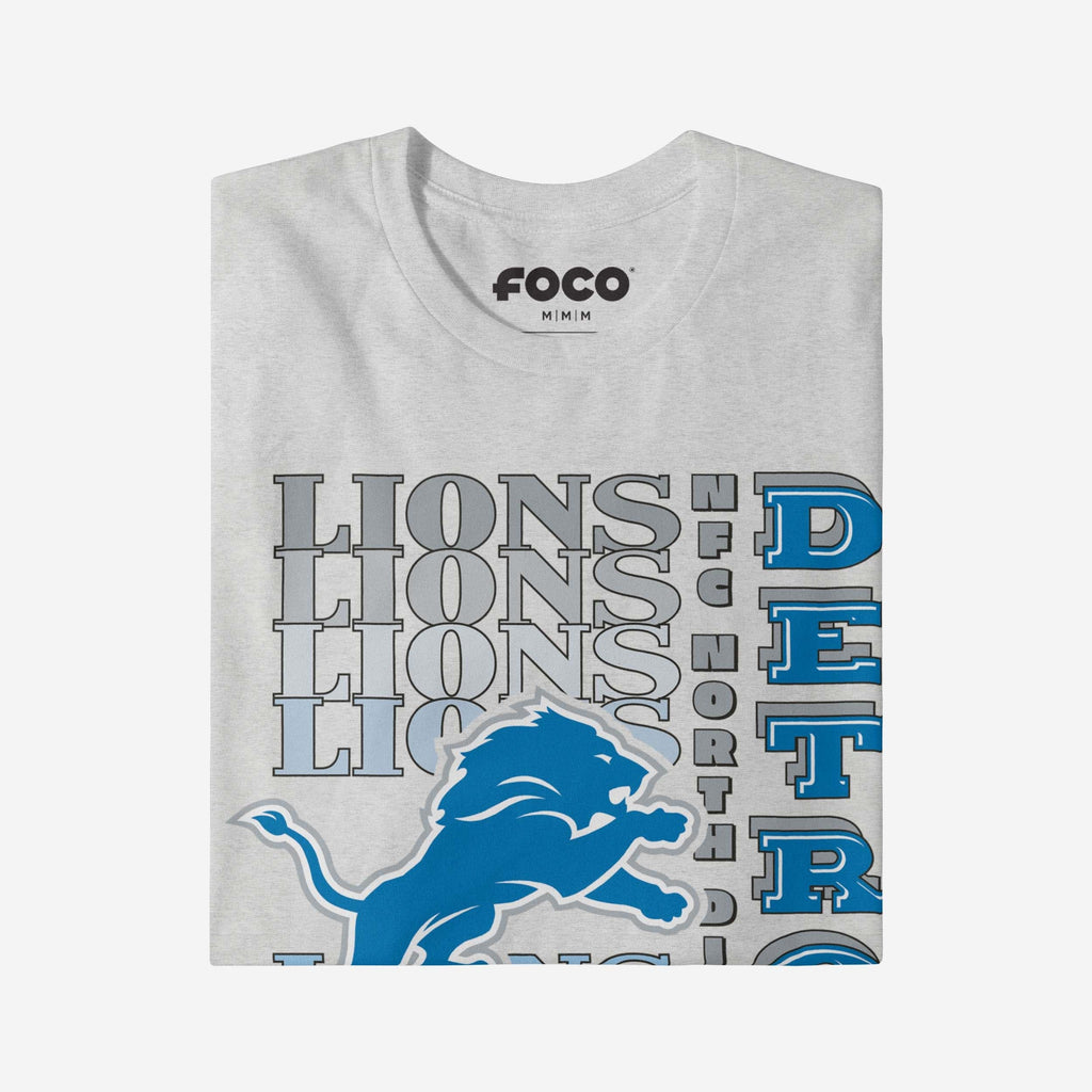FOCO Detroit Lions Gradient Wordmark T-Shirt - L - Herren 4