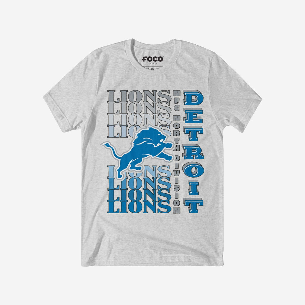 FOCO Detroit Lions Gradient Wordmark T-Shirt - L - Herren 2
