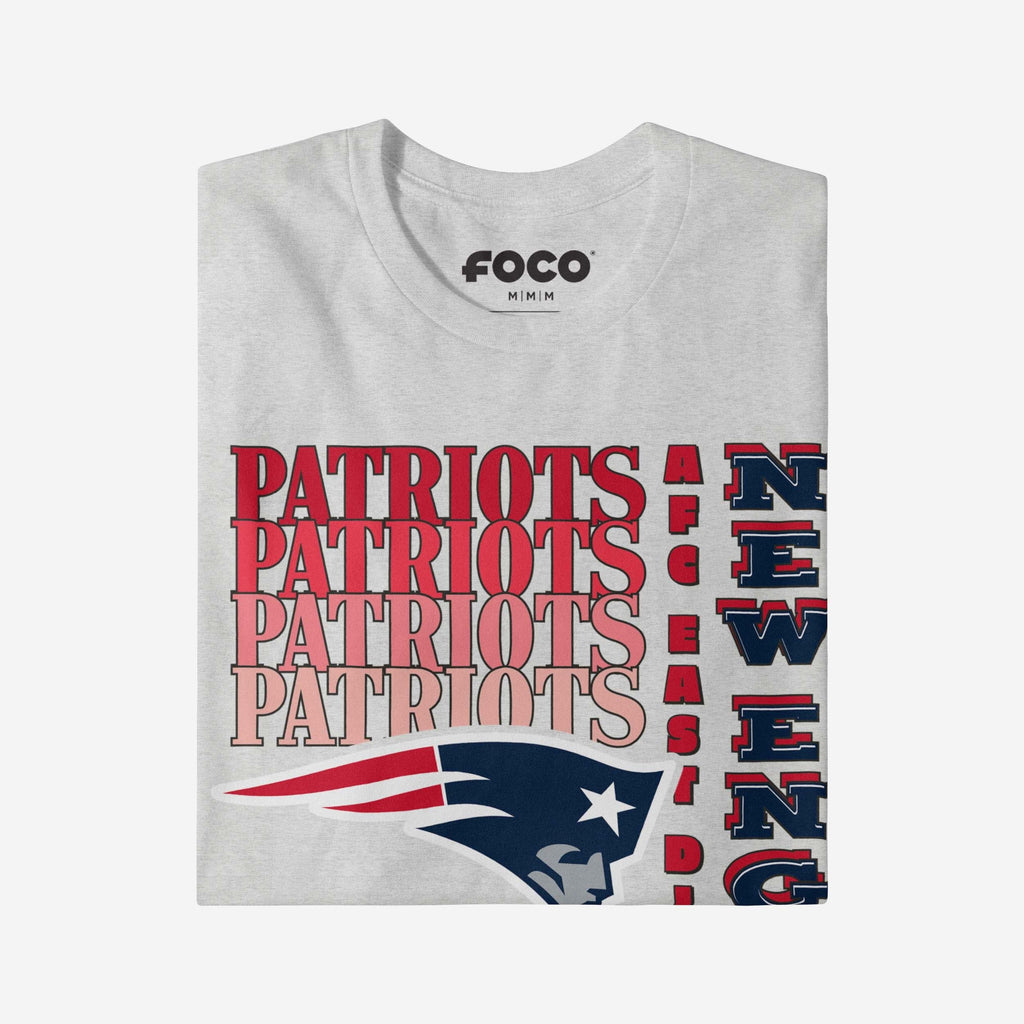FOCO New England Patriots Gradient Wordmark T-Shirt Blue 2XL 4
