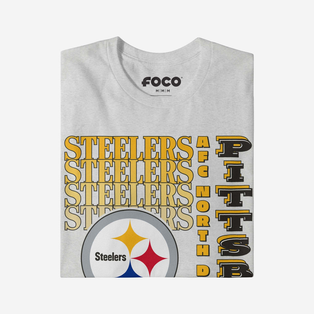 FOCO Pittsburgh Steelers Gradient Wordmark T-Shirt Black 2XL 4
