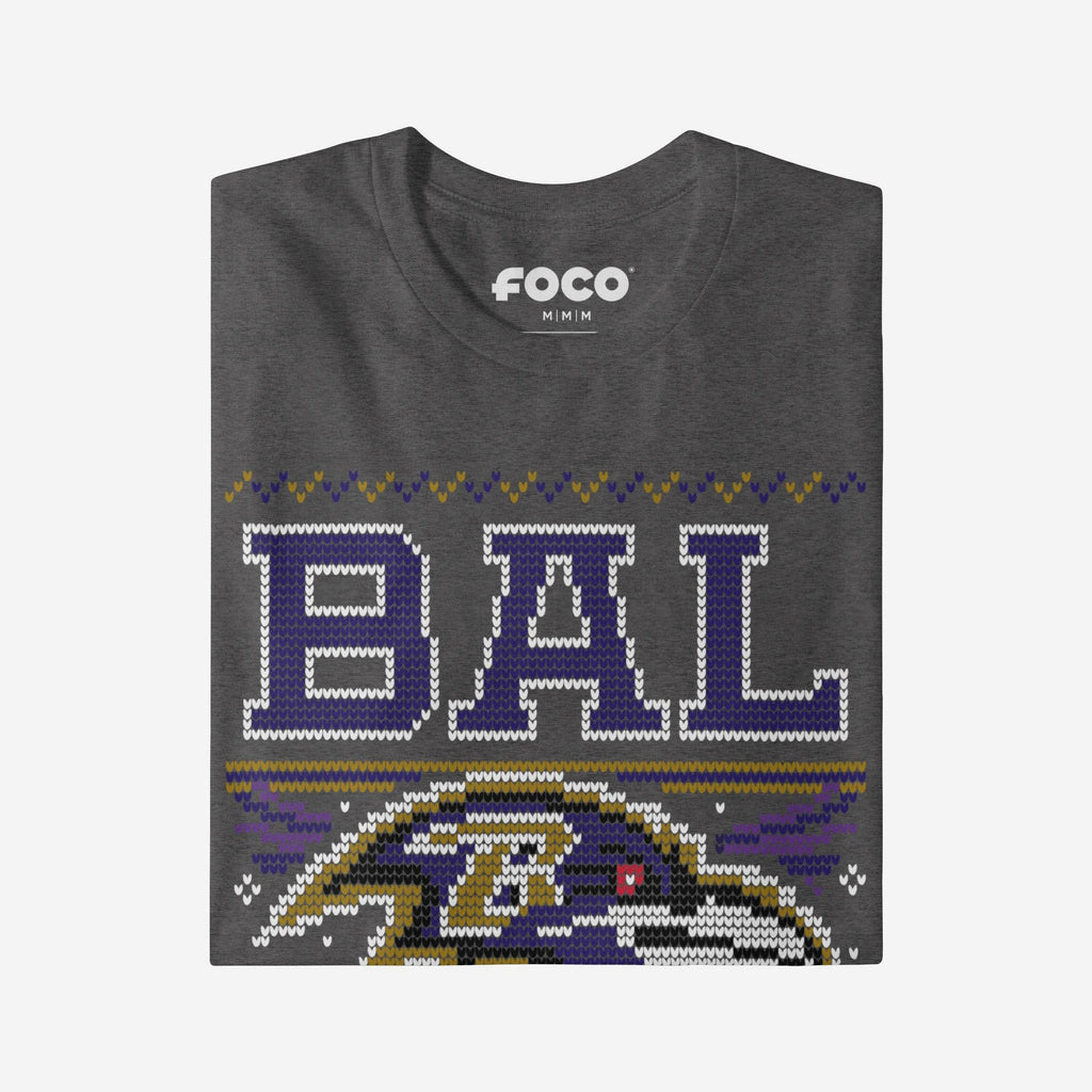 FOCO Baltimore Ravens Holiday T-Shirt Unisex 3XL 4