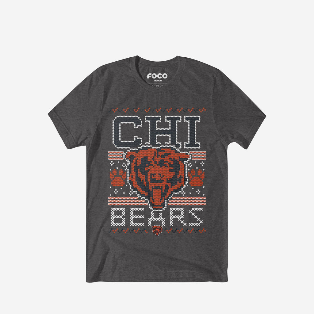 FOCO Chicago Bears Holiday T-Shirt Unisex 2XL 2
