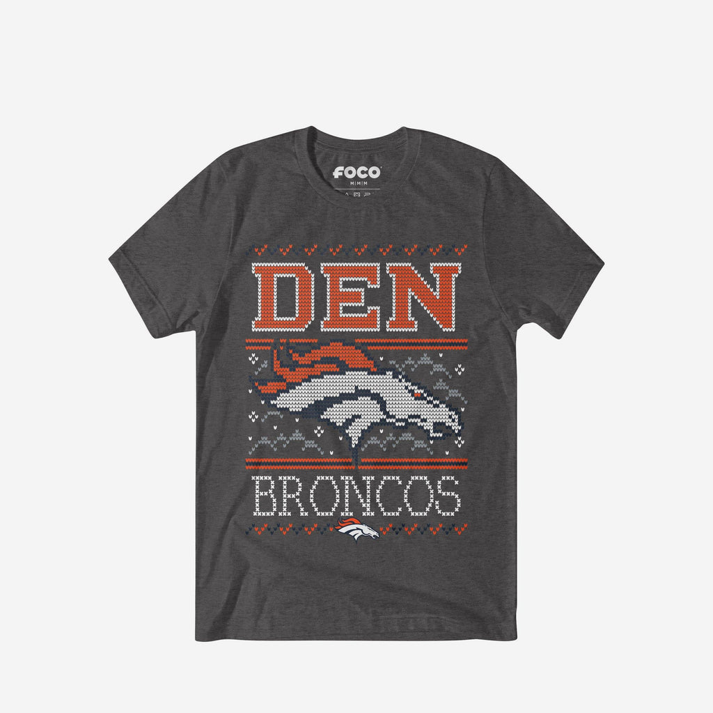 FOCO Denver Broncos Holiday T-Shirt Unisex 2