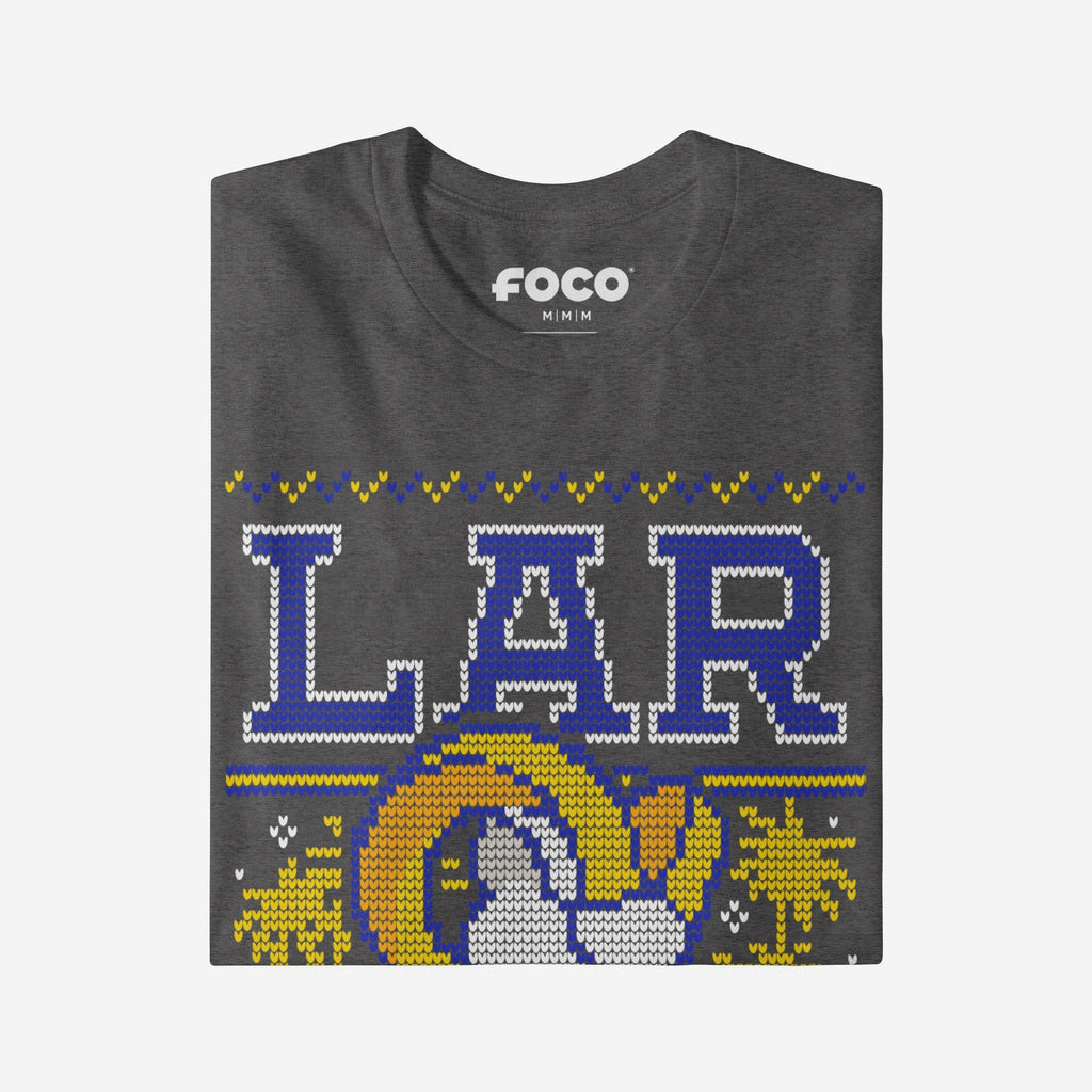 FOCO Los Angeles Rams Holiday T-Shirt Blue XL 4