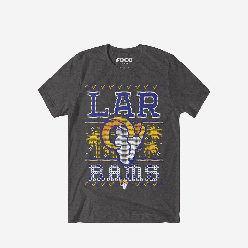 FOCO Los Angeles Rams Holiday T-Shirt Blue XL 2
