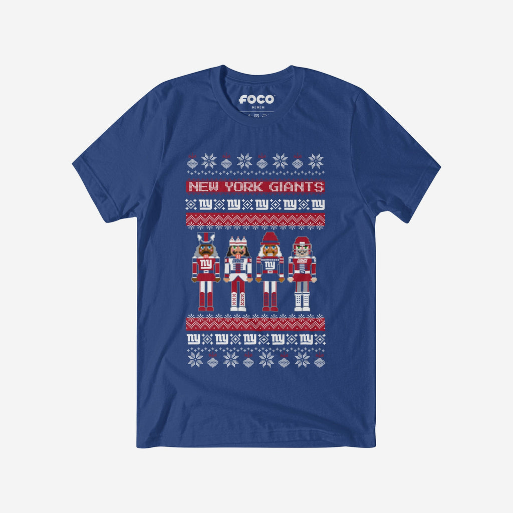 FOCO New York Giants Holiday Nutcracker T-Shirt Blue XL 2
