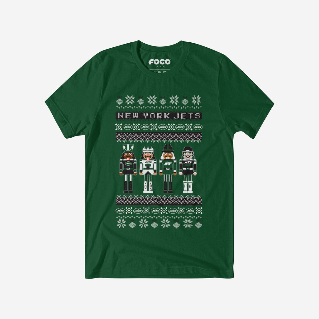 FOCO New York Jets Holiday Nutcracker T-Shirt Green 3XL 2