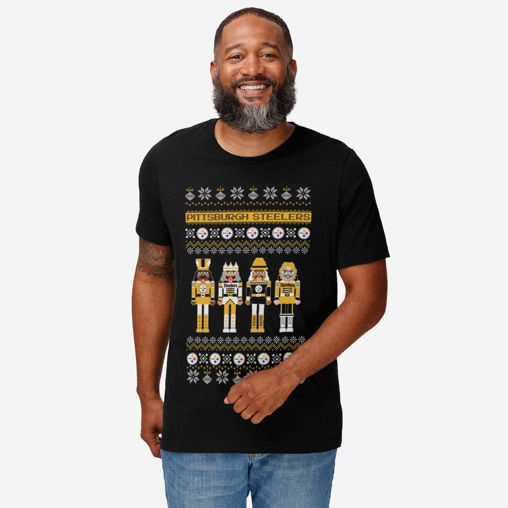 FOCO Pittsburgh Steelers Holiday Nutcracker T-Shirt Black/S 3
