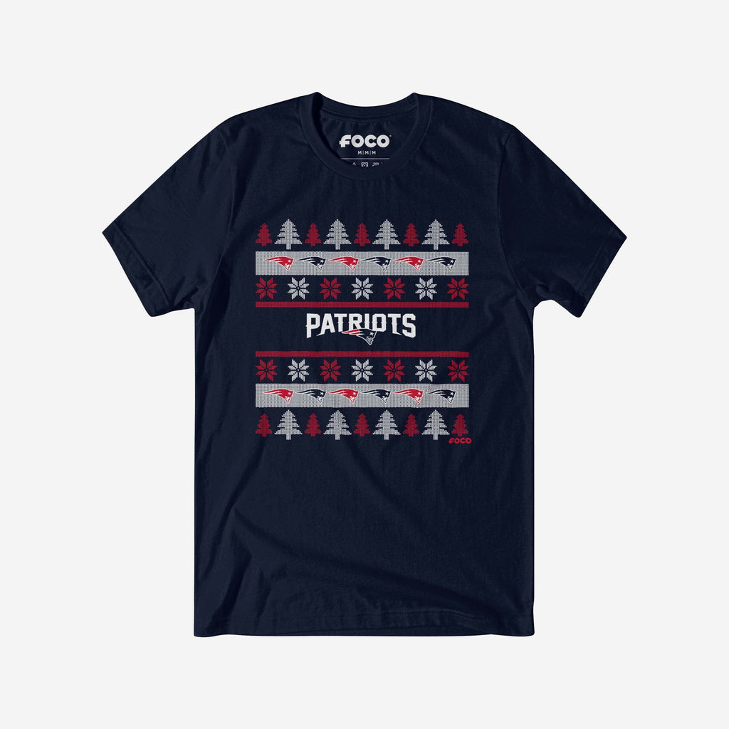 FOCO New England Patriots Holiday Pullover T-Shirt - S - Herren 2