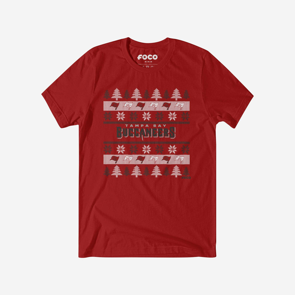 FOCO Tampa Bay Buccaneers Holiday Sweater T-Shirt Men Large 2
