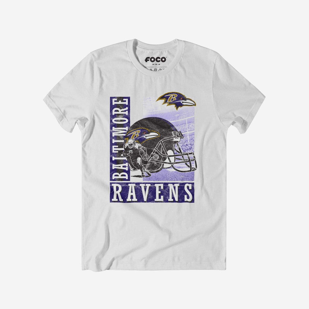 FOCO Baltimore Ravens Helmet Dash T-Shirt White 2XL 2
