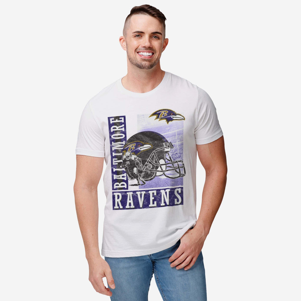FOCO Baltimore Ravens Helmet Dash T-Shirt White 2XL 3