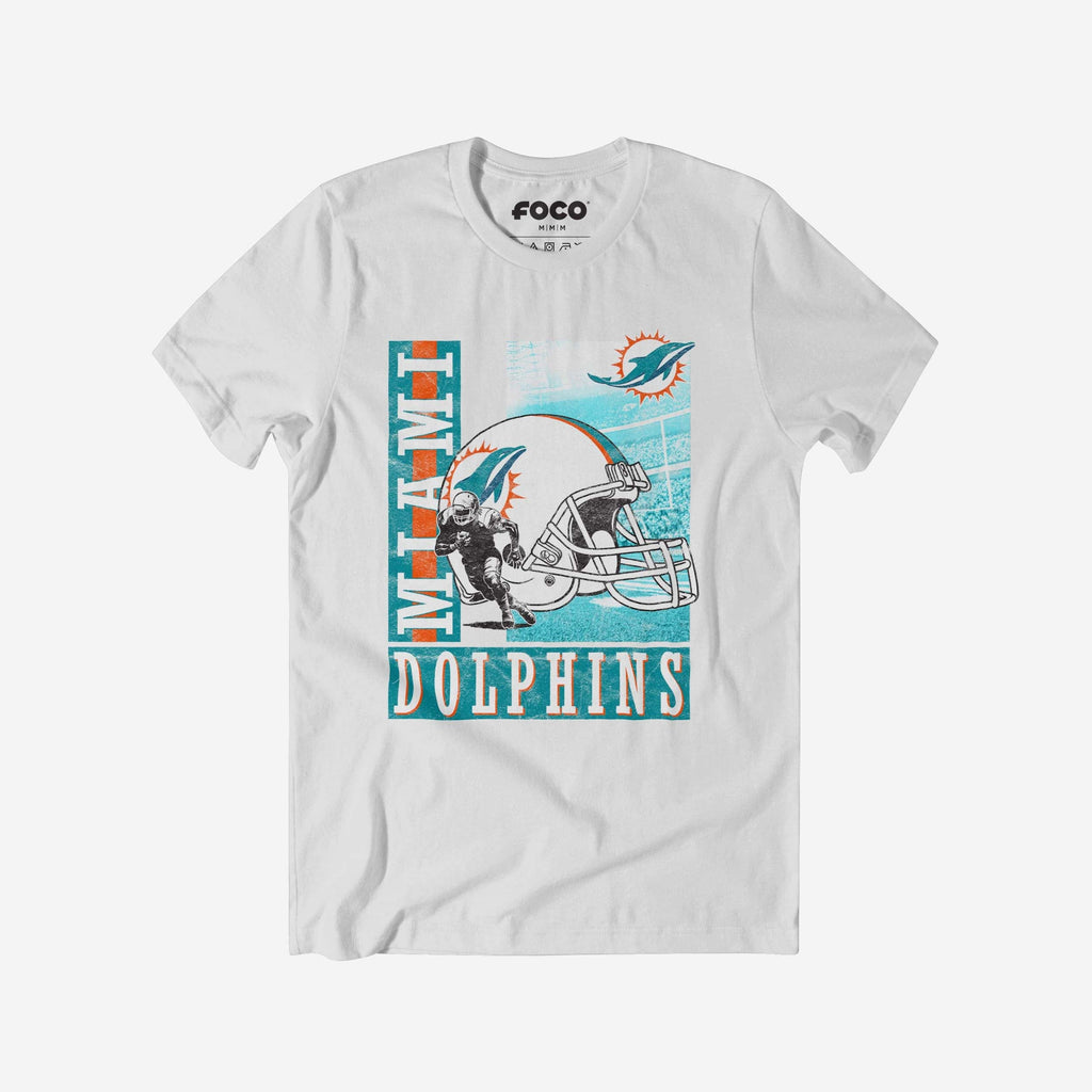 FOCO Miami Dolphins Helmet Dash T-Shirt White 2XL 2