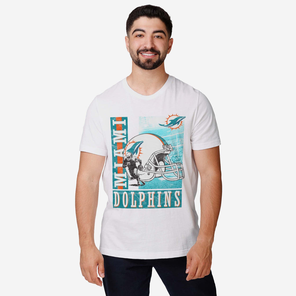 FOCO Miami Dolphins Helmet Dash T-Shirt White 2XL 3
