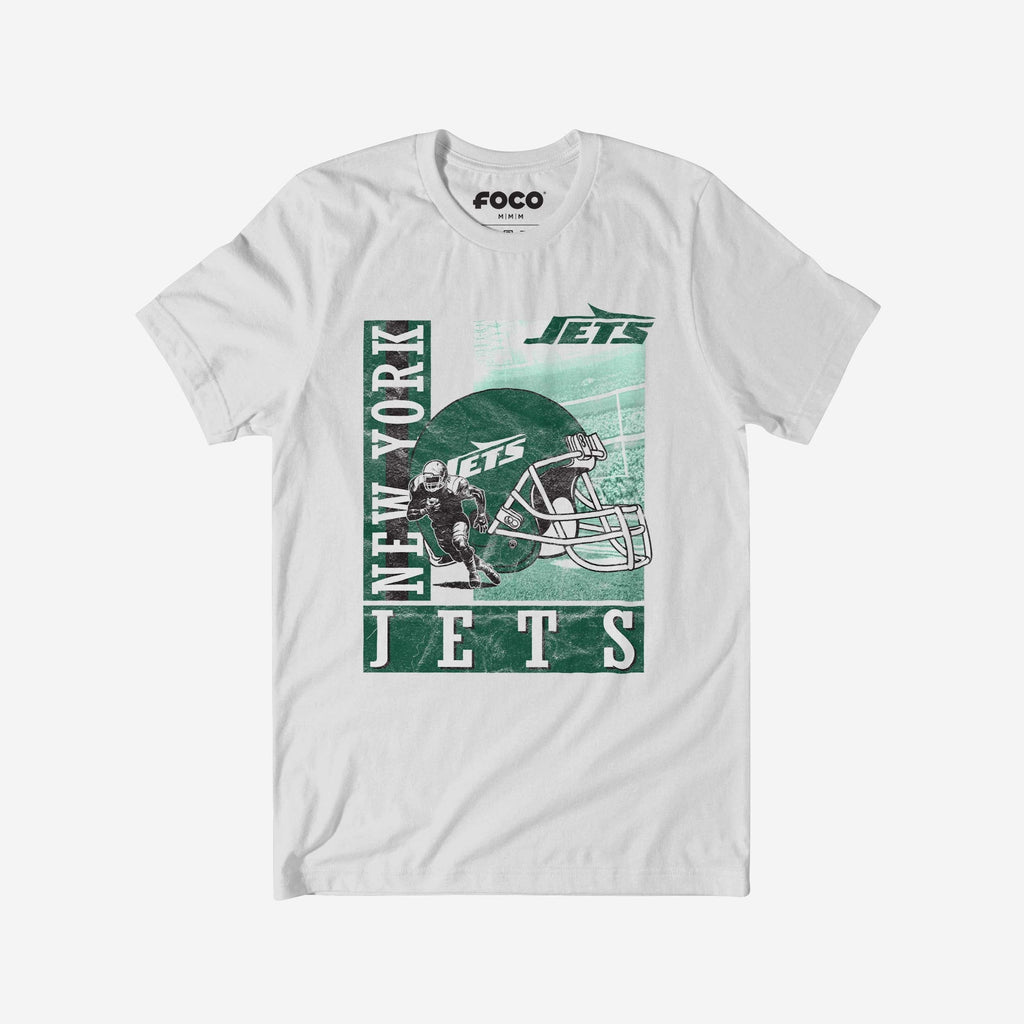 FOCO New York Jets Helmet Dash T-Shirt White 2XL 2