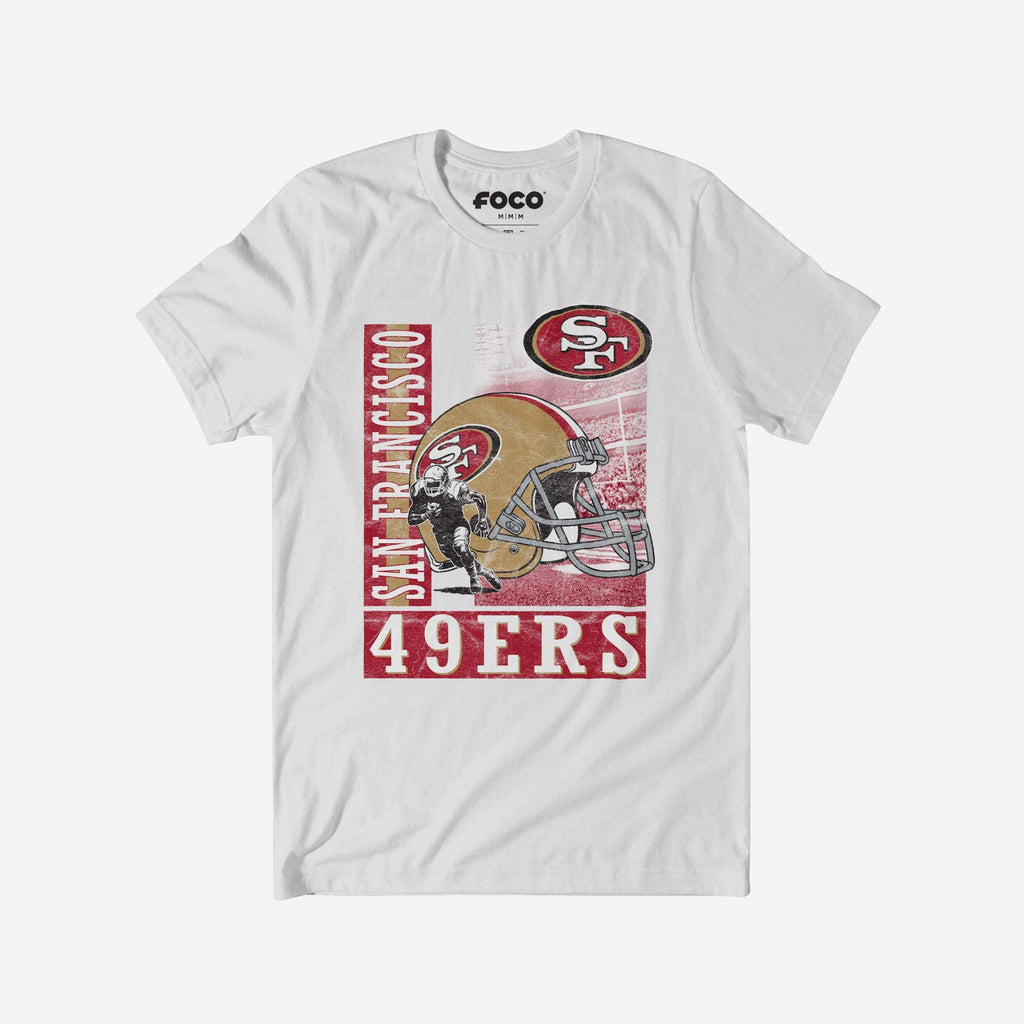 FOCO San Francisco 49ers Helmet Dash T-Shirt White L Men 2