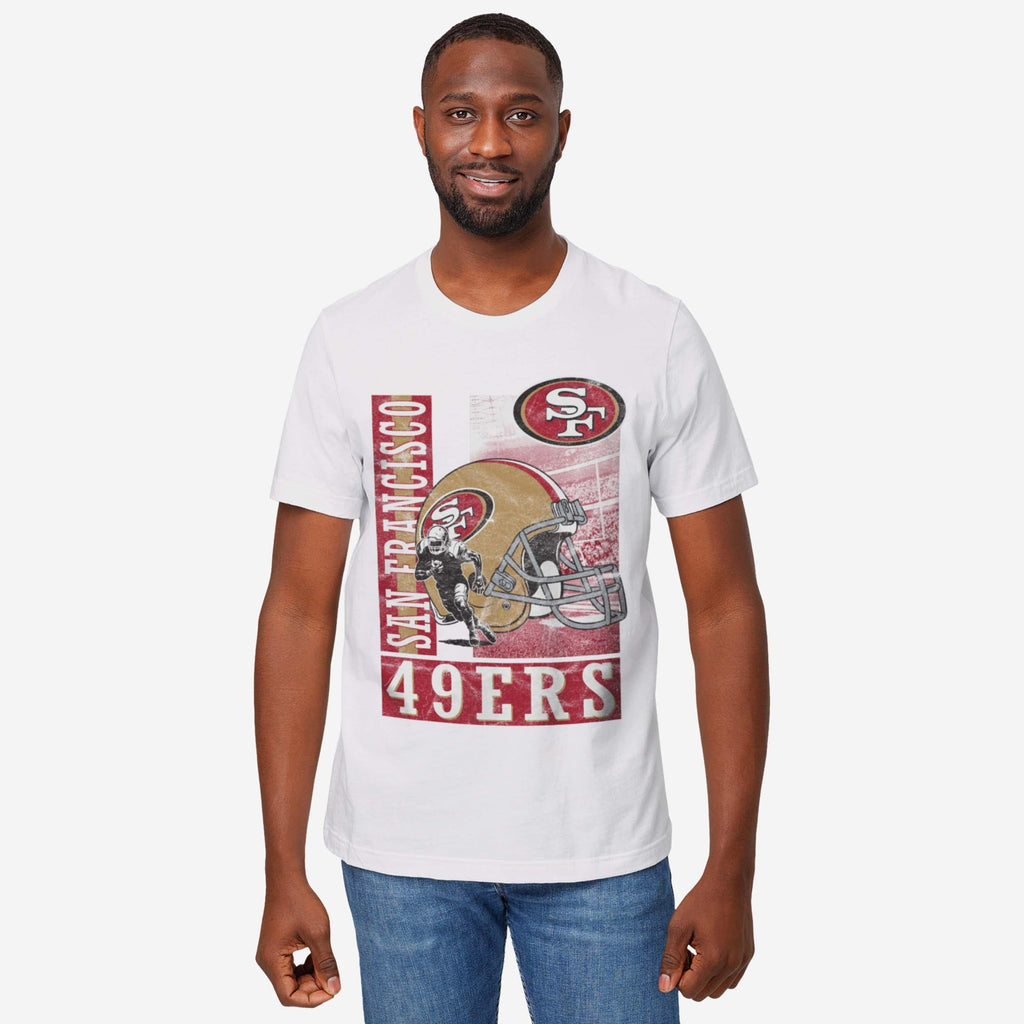FOCO San Francisco 49ers Helmet Dash T-Shirt White L Men 3