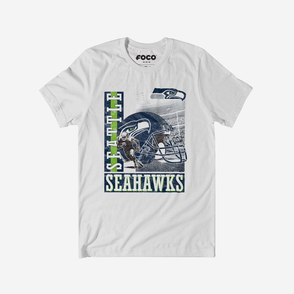 FOCO Seattle Seahawks Helmet Dash T-Shirt White 3XL 2