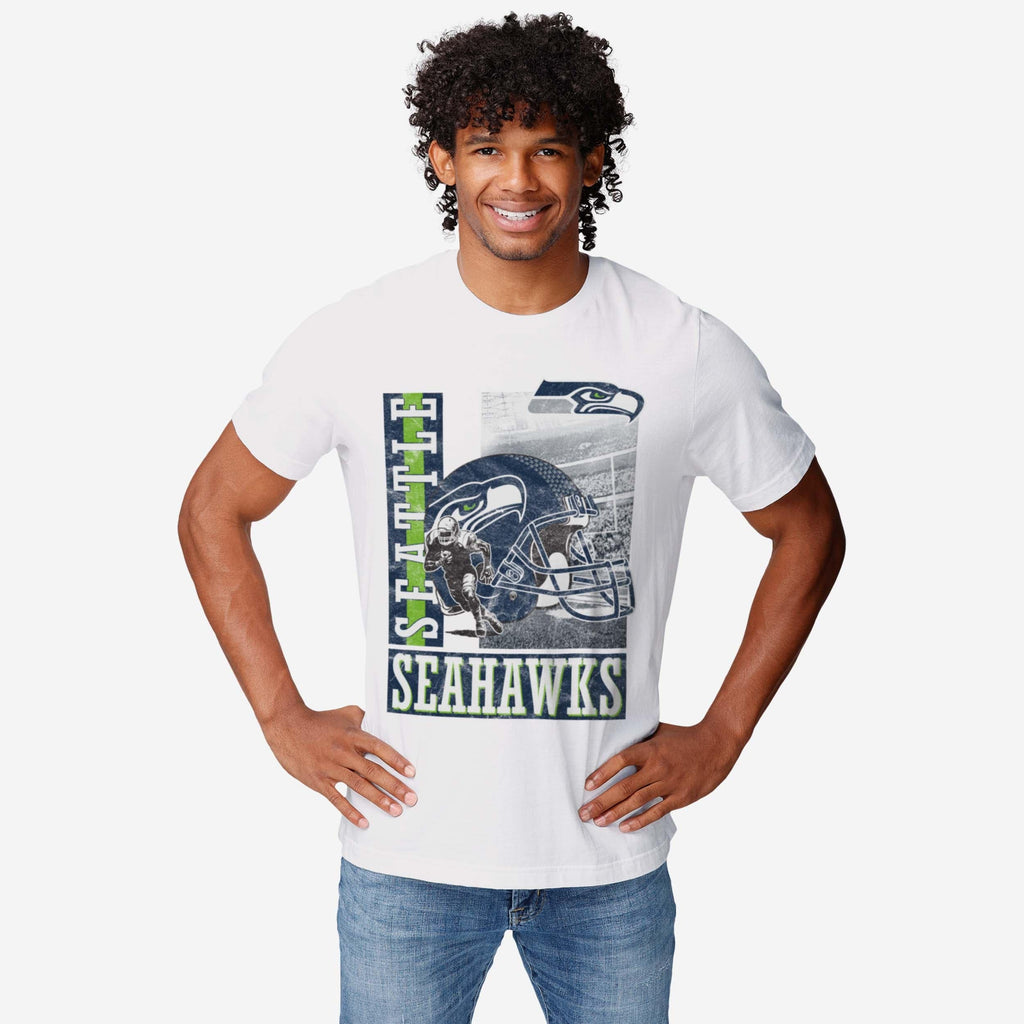 FOCO Seattle Seahawks Helmet Dash T-Shirt White 3XL 3