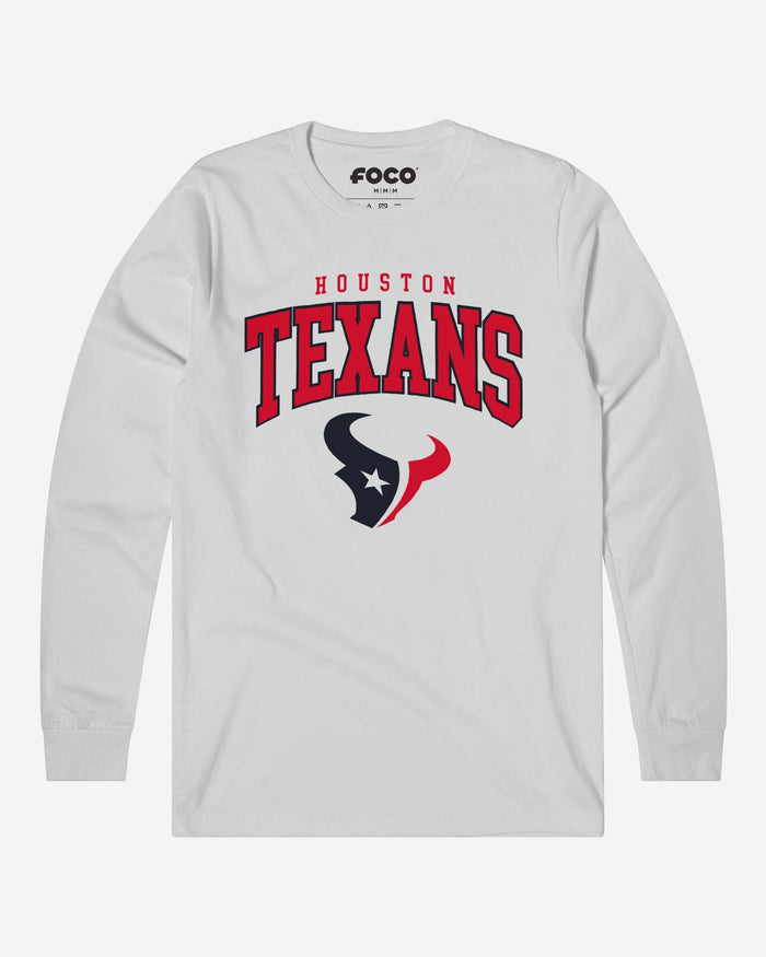 Houston Texans Classic Logo Long Sleeve T-Shirt FOCO White S - FOCO.com