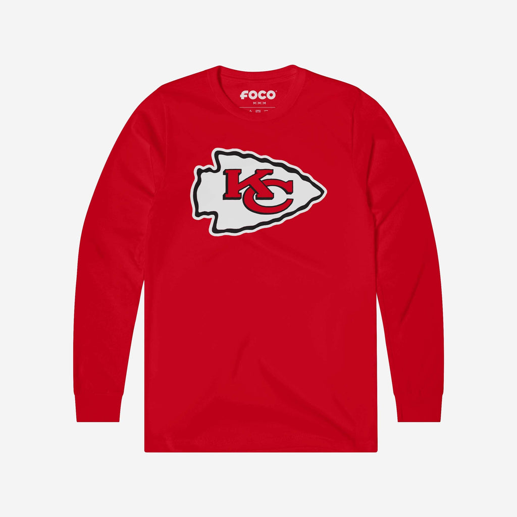 FOCO Kansas City Chiefs Primary Logo Long Sleeve T-Shirt White / 2XL 2