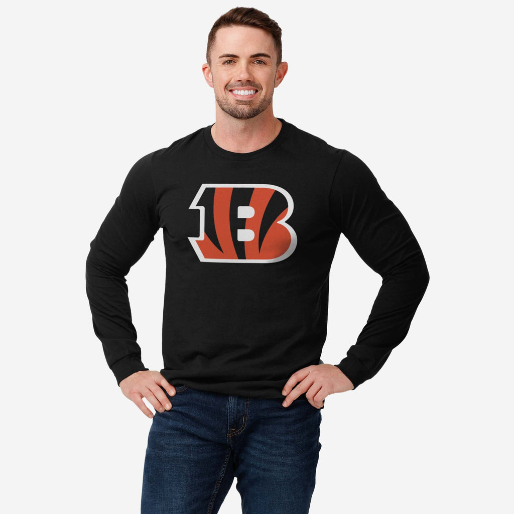 FOCO Cincinnati Bengals Primary Logo Long Sleeve T-Shirt Athletic Heather L Men 3
