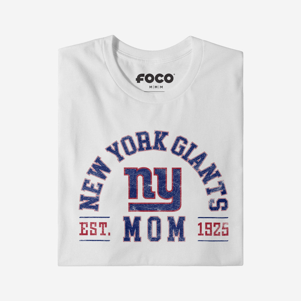 FOCO New York Giants Mom Arched T-Shirt Blue L Women 4