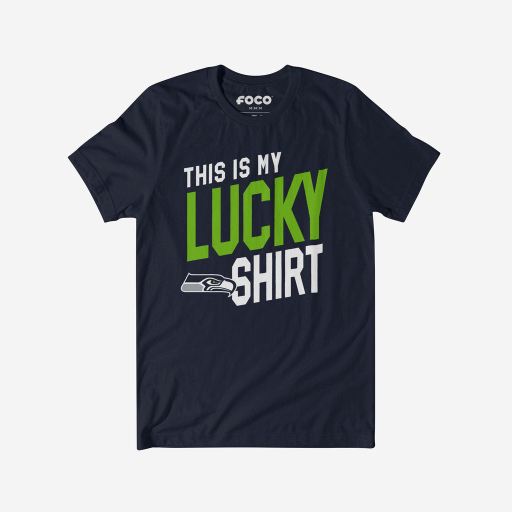 FOCO Seattle Seahawks This Is My Lucky T-Shirt Green Men Size S 2