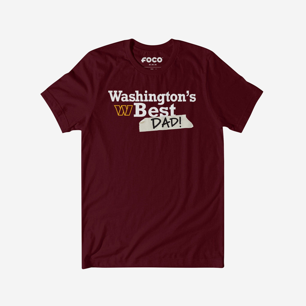 FOCO Washington Commanders World's Best Dad T-Shirt Men Size S 2