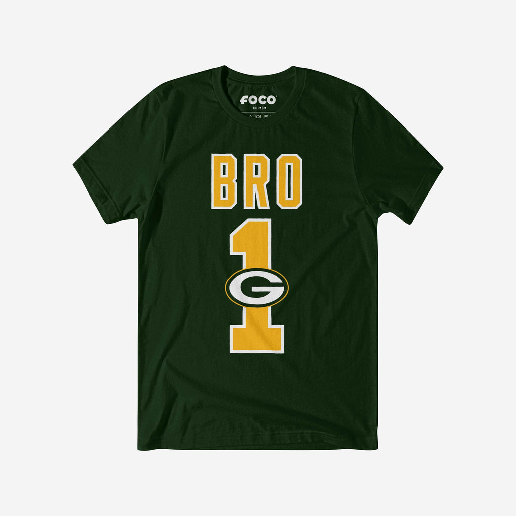 Green Bay Packers Number 1 Bro T-Shirt FOCO S - FOCO.com