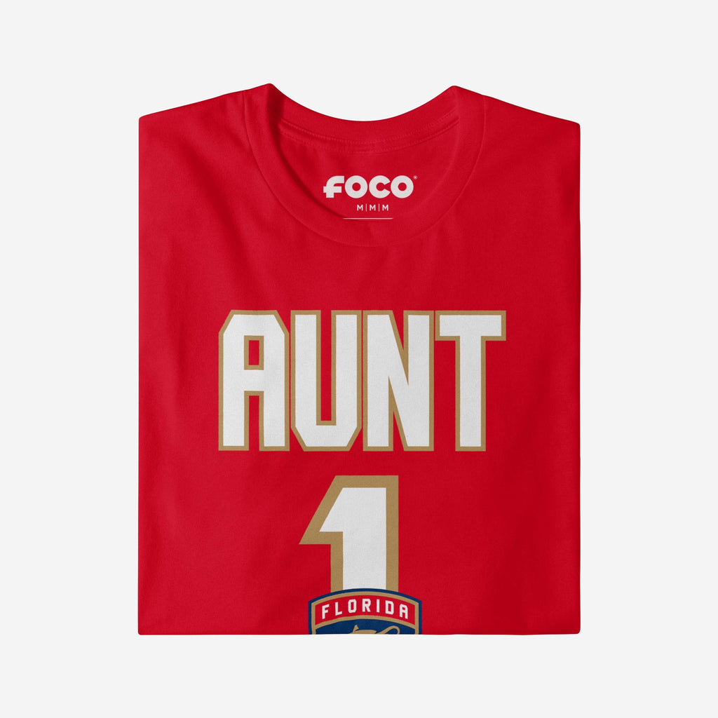 FOCO Florida Panthers Number 1 Aunt T-Shirt Red 2XL 4