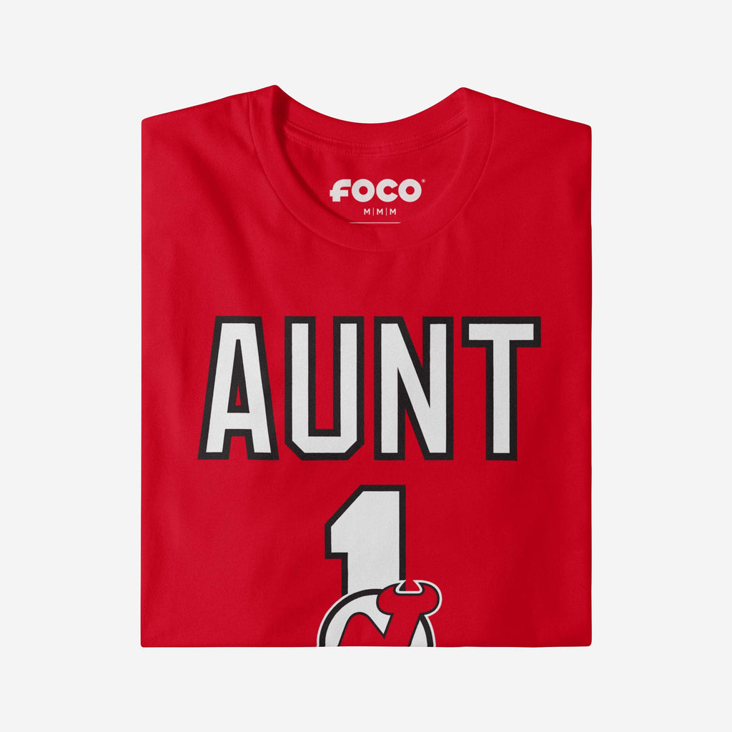 FOCO New Jersey Devils Number 1 Aunt T-Shirt Red L Women 4
