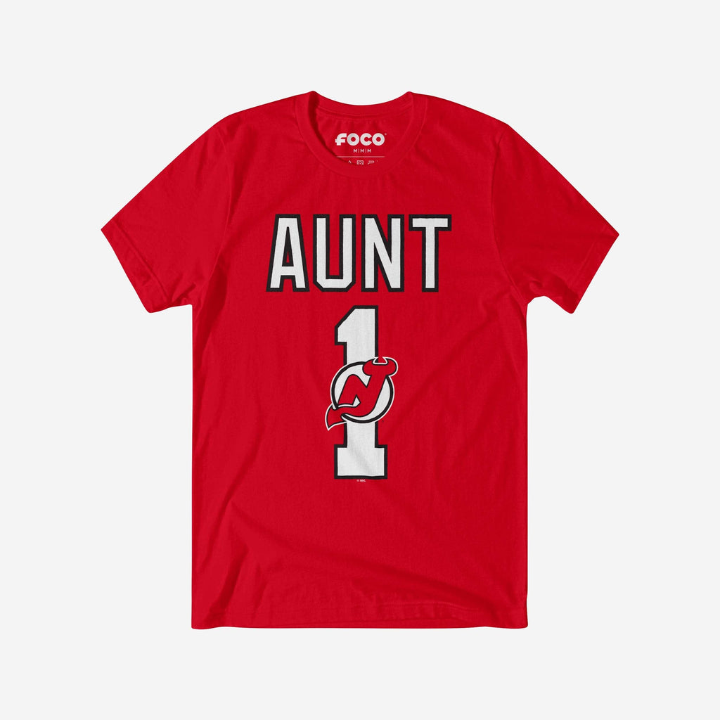 FOCO New Jersey Devils Number 1 Aunt T-Shirt Red L Women 2