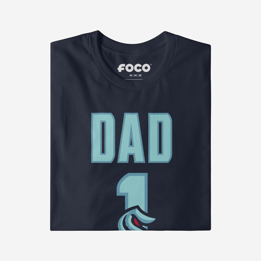 FOCO Seattle Kraken Number 1 Dad T-Shirt Blue M 4