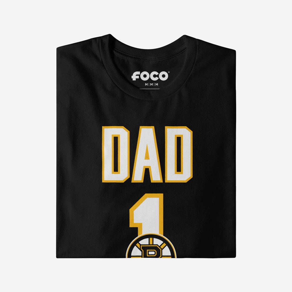 FOCO Boston Bruins Number 1 Dad T-Shirt Black 2XL 4