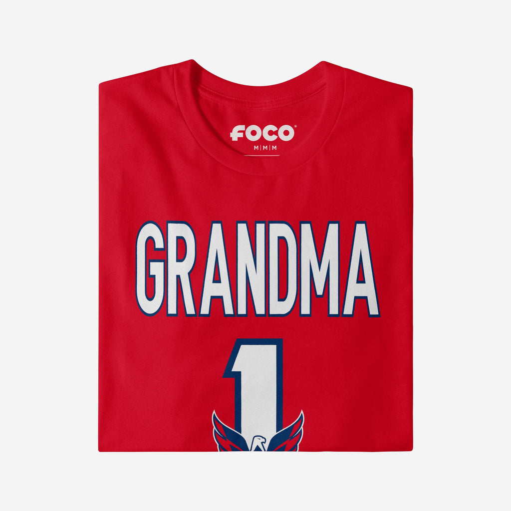 FOCO Washington Capitals Number 1 Grandma T-Shirt Red 2XL 4
