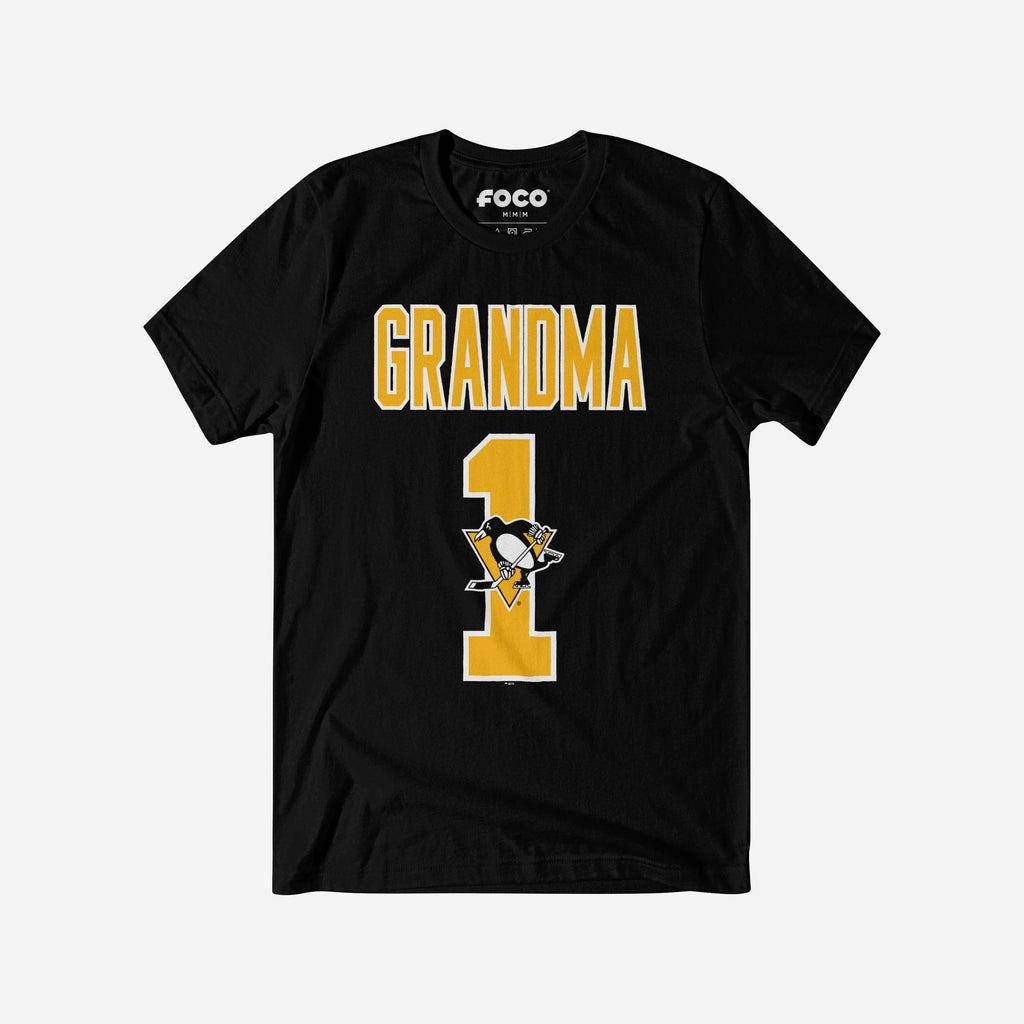 FOCO Pittsburgh Penguins Number 1 Grandma T-Shirt Black 2XL 2