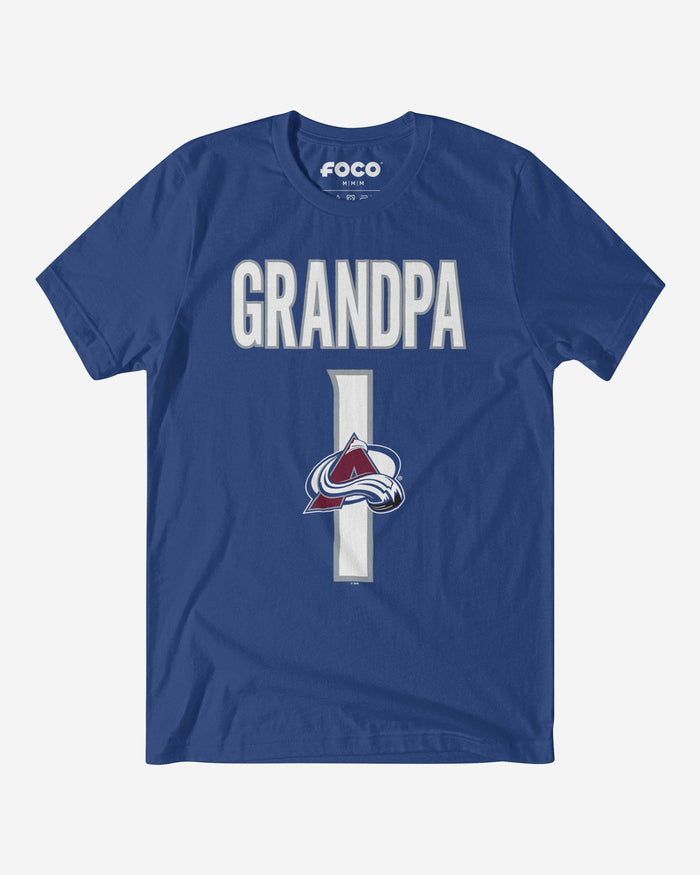 Colorado Avalanche Number 1 Grandpa T-Shirt FOCO S - FOCO.com
