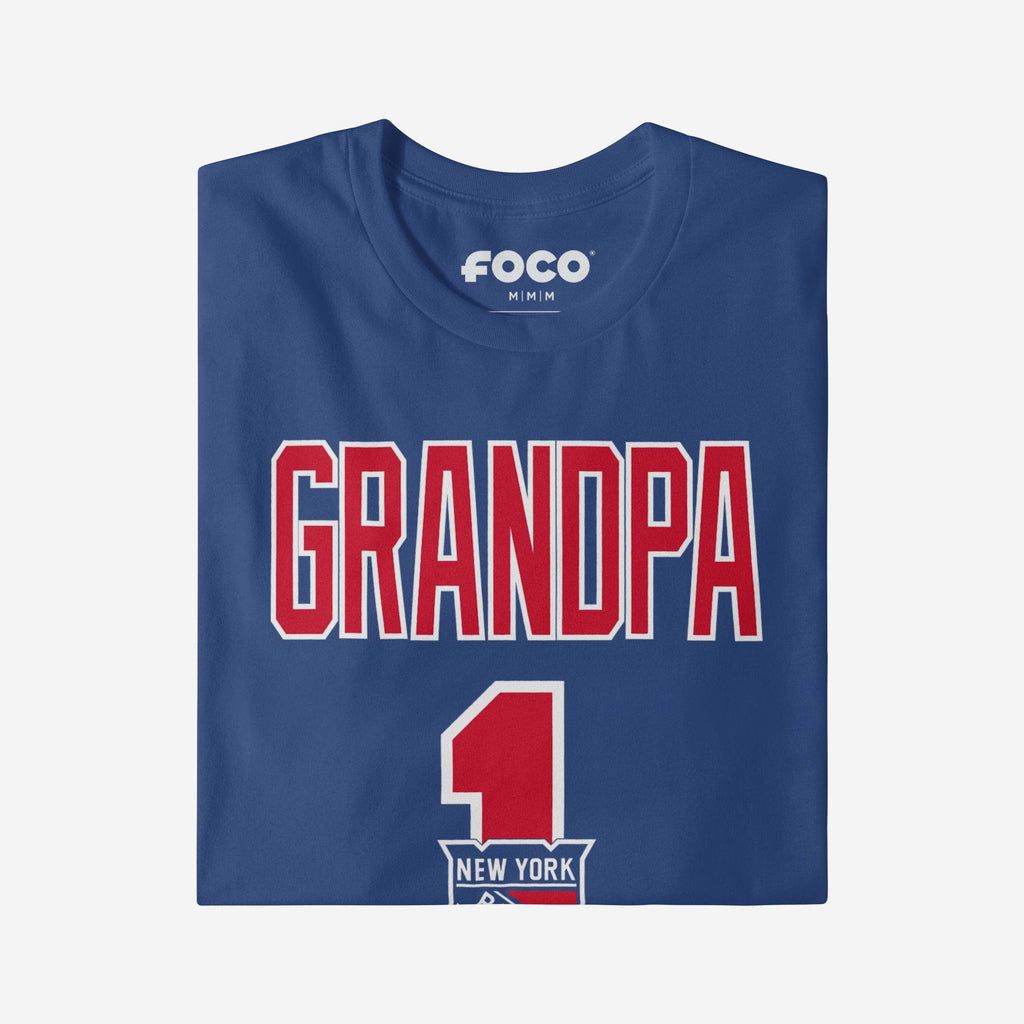 FOCO New York Rangers Nummer 1 Opa T-Shirt - L - Herren 4