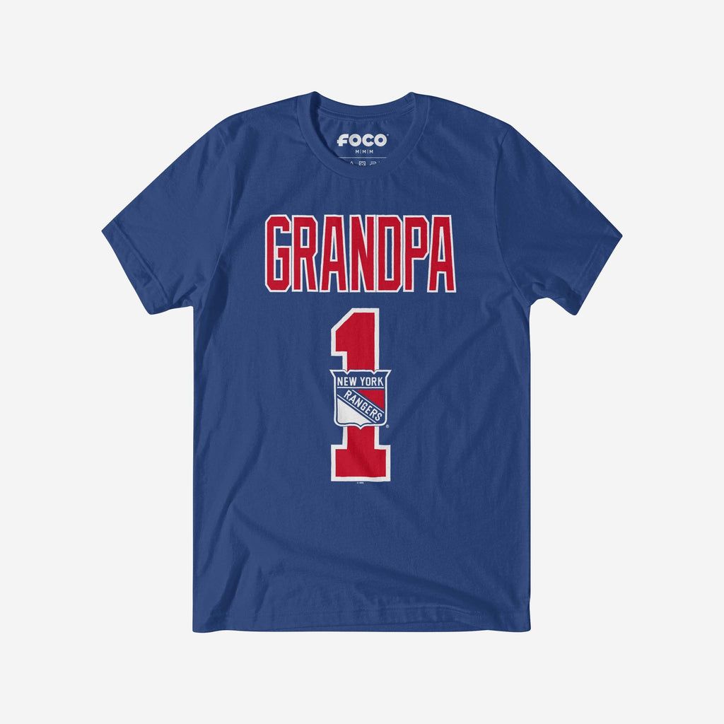 FOCO New York Rangers Nummer 1 Opa T-Shirt - L - Herren 2