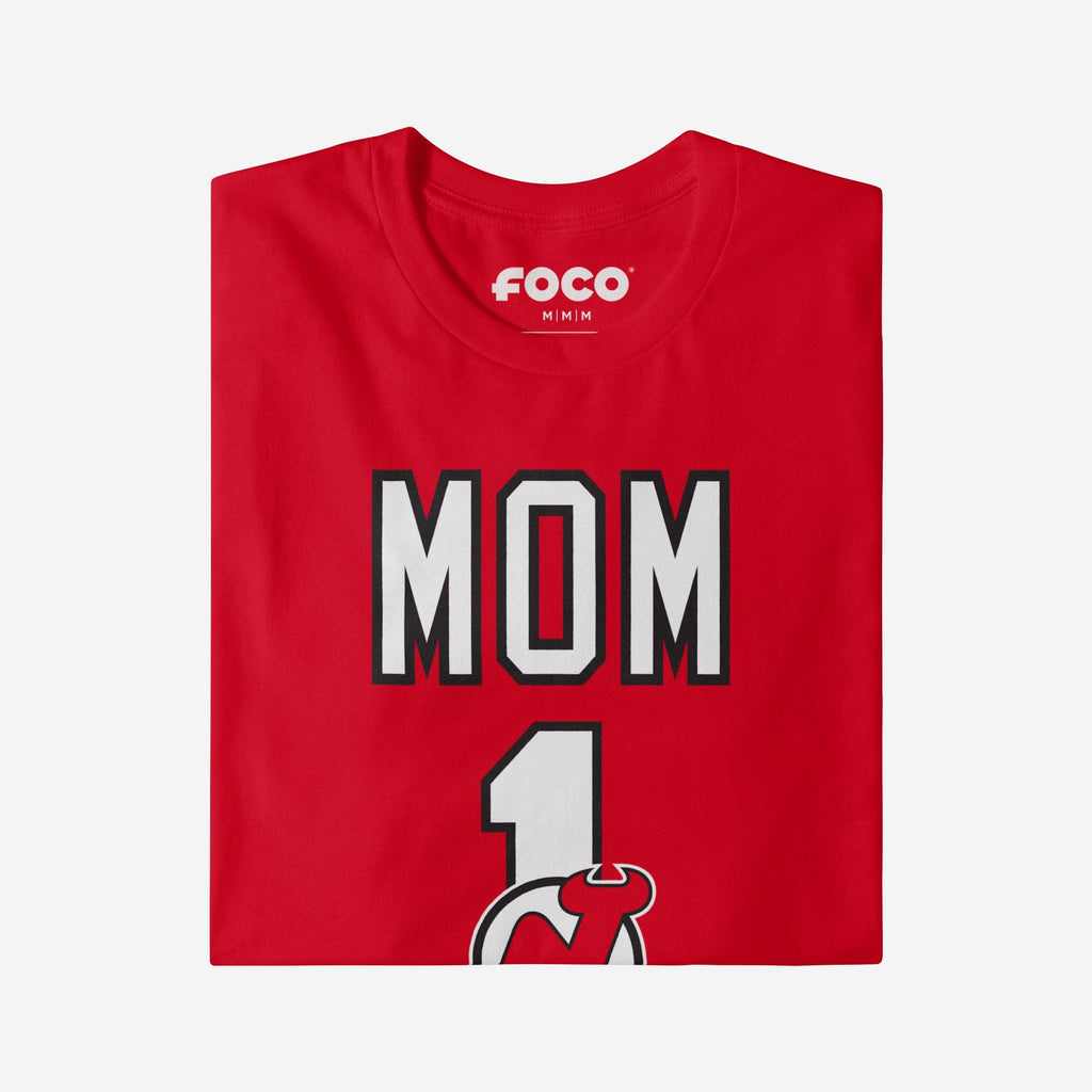 FOCO New Jersey Devils Number 1 Mom T-Shirt - M - Femme 4