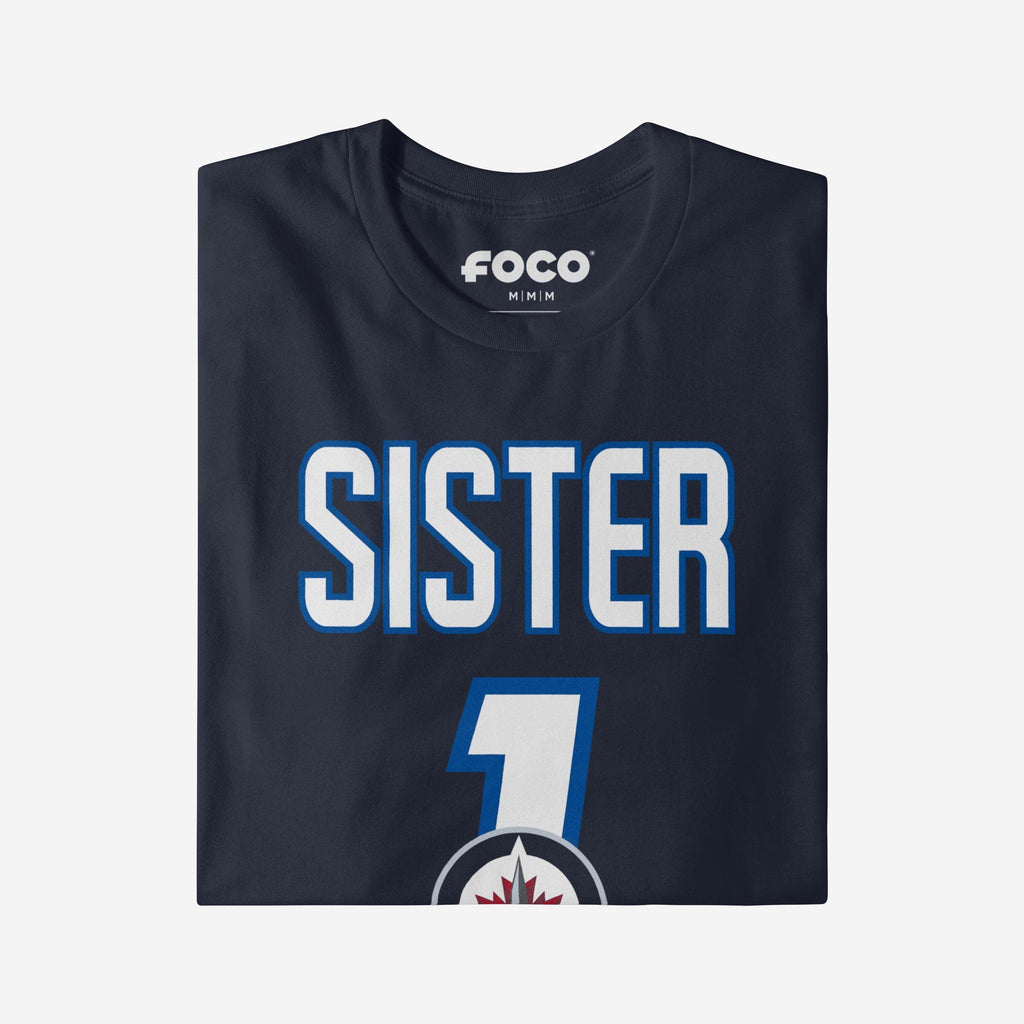 FOCO Winnipeg Jets Number 1 Sister T-Shirt Blue 2XL 4