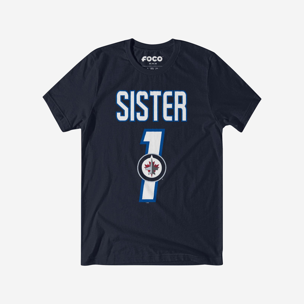 FOCO Winnipeg Jets Number 1 Sister T-Shirt Blue 2XL 2