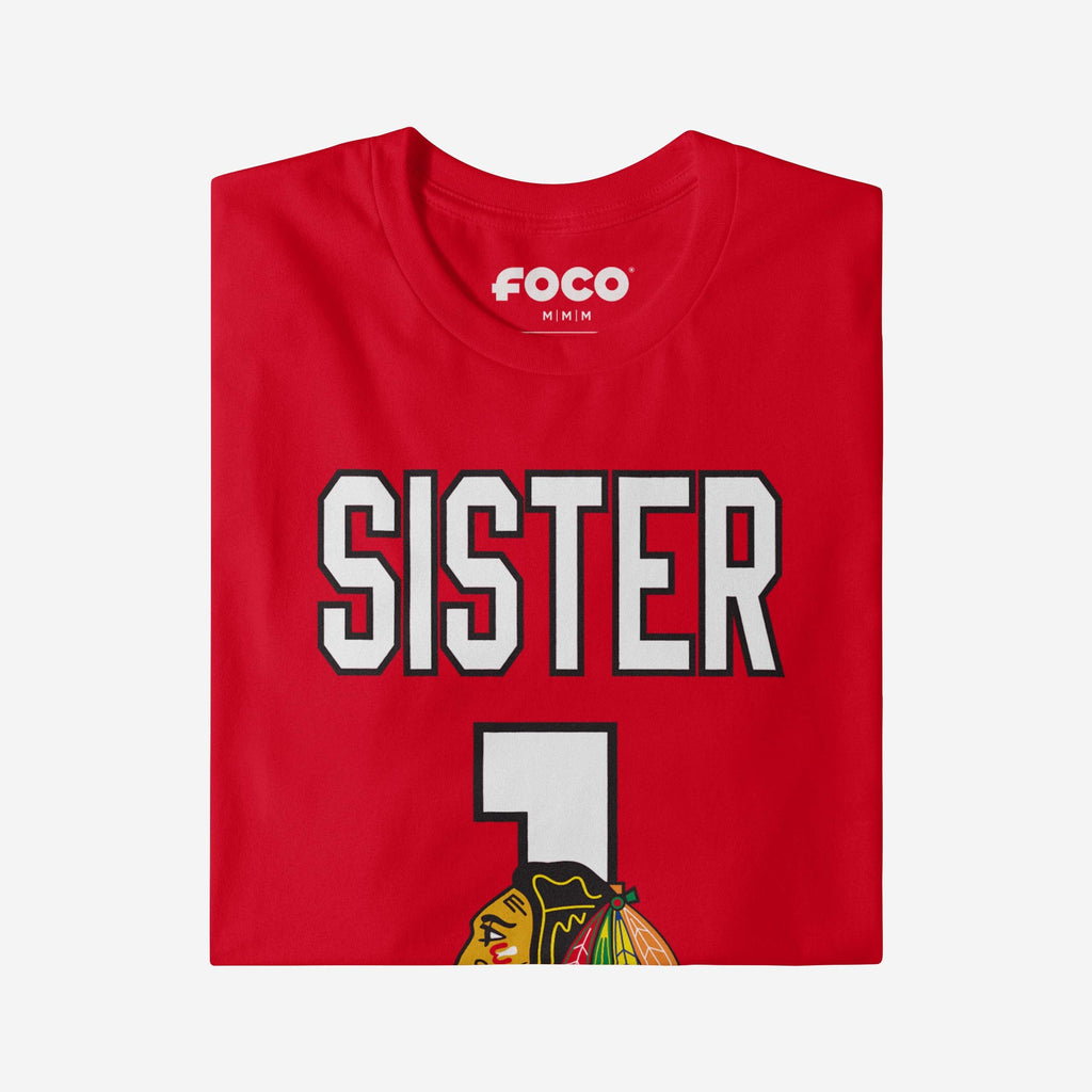 FOCO Chicago Blackhawks Number 1 Sister T-Shirt Red 2XL 4