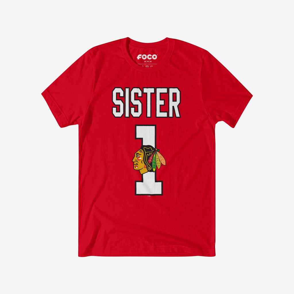 FOCO Chicago Blackhawks Number 1 Sister T-Shirt Red 2XL 2