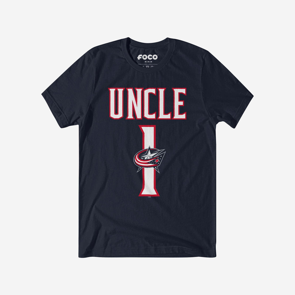 FOCO Columbus Blue Jackets Number 1 Uncle T-Shirt Blue S Men 2
