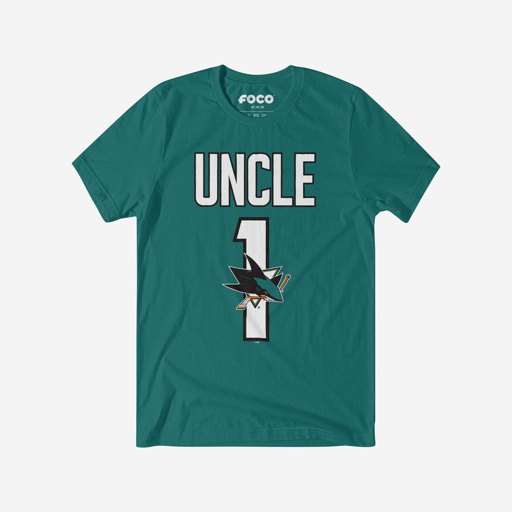 FOCO San Jose Sharks Number 1 Uncle T-Shirt Teal 3XL 2