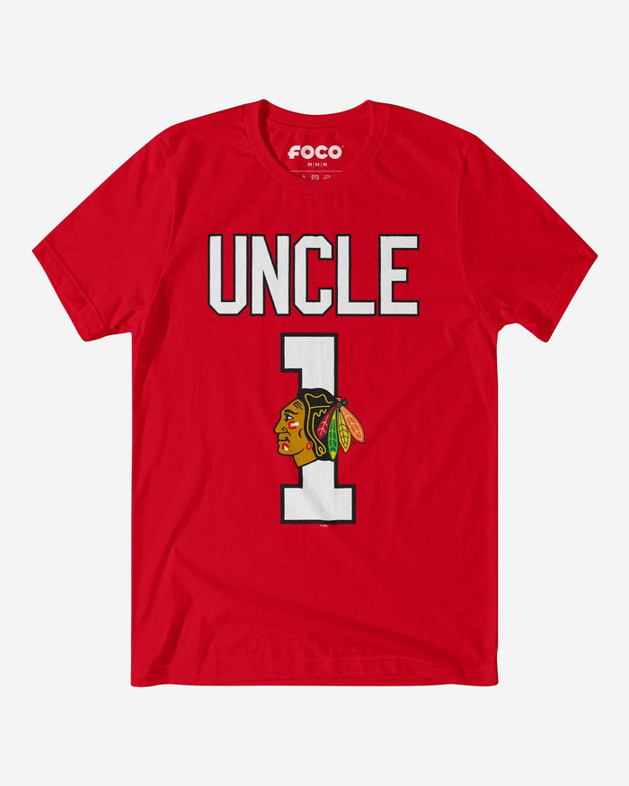Chicago Blackhawks Number 1 Uncle T-Shirt FOCO S - FOCO.com