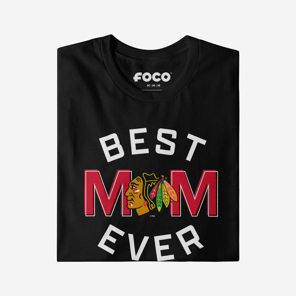 FOCO Chicago Blackhawks Best Mom Ever Arched T-Shirt Red S Women 4