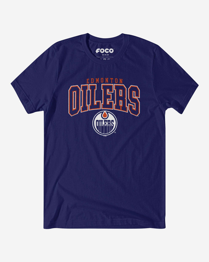 Edmonton Oilers Classic Logo T-Shirt FOCO Team Navy S - FOCO.com